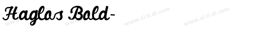 Haglos Bold字体转换